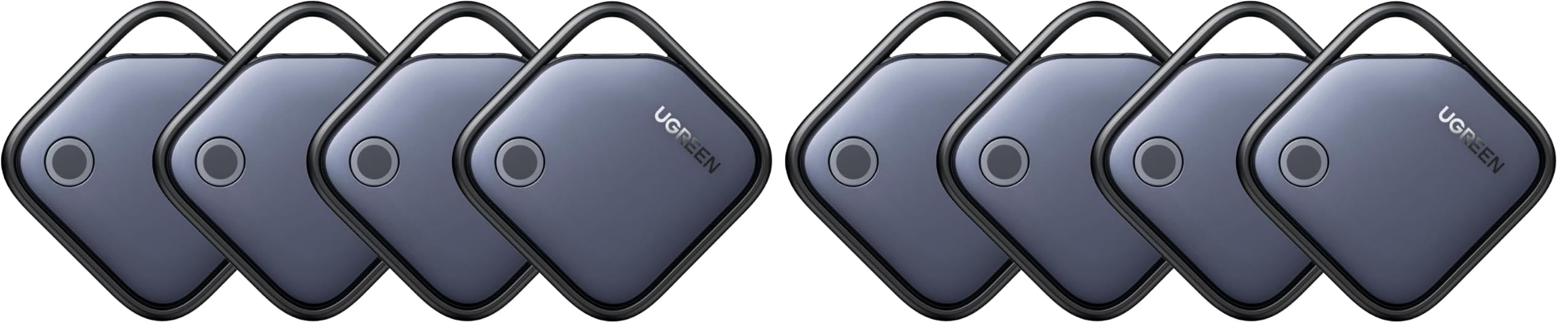 UGREEN FineTrack Air Tracker Tags (iOS Only) 8 Pack Key Finder | Bluetooth Tracker 2-Year Replaceable Battery Compatible with Apple Find My for Keys, Luggage [Apple Find My Certified]