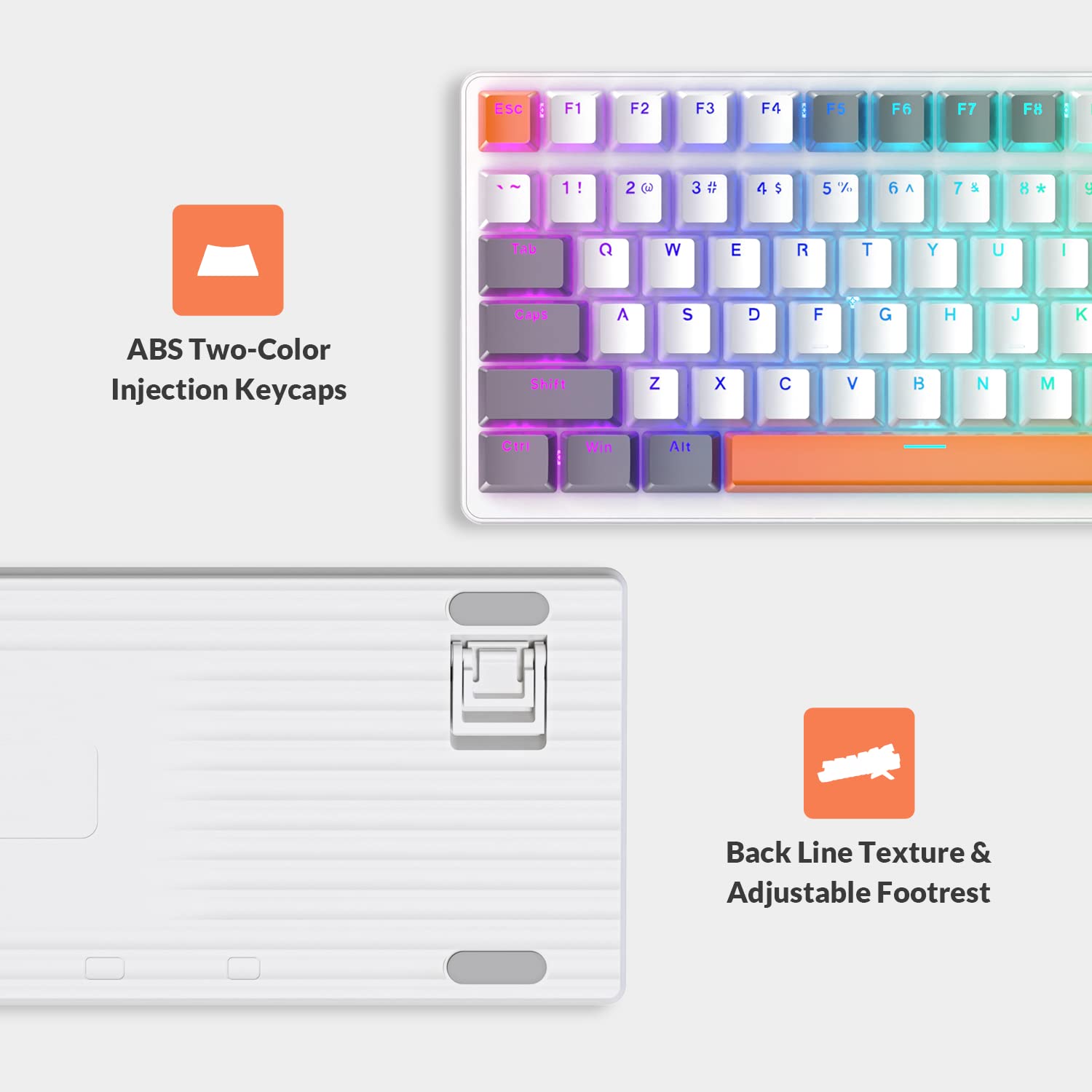 Mechanische K3 Pro-Tastatur kabelgebunden ultrakompakt 98 Tasten RGB-beleuchteter LED- linearer roter Schalter USB-Spiralkabel Typ-C auf USB-A TPU-Federkabel Abnehmbarer Luftfahrtstecker aus Metall