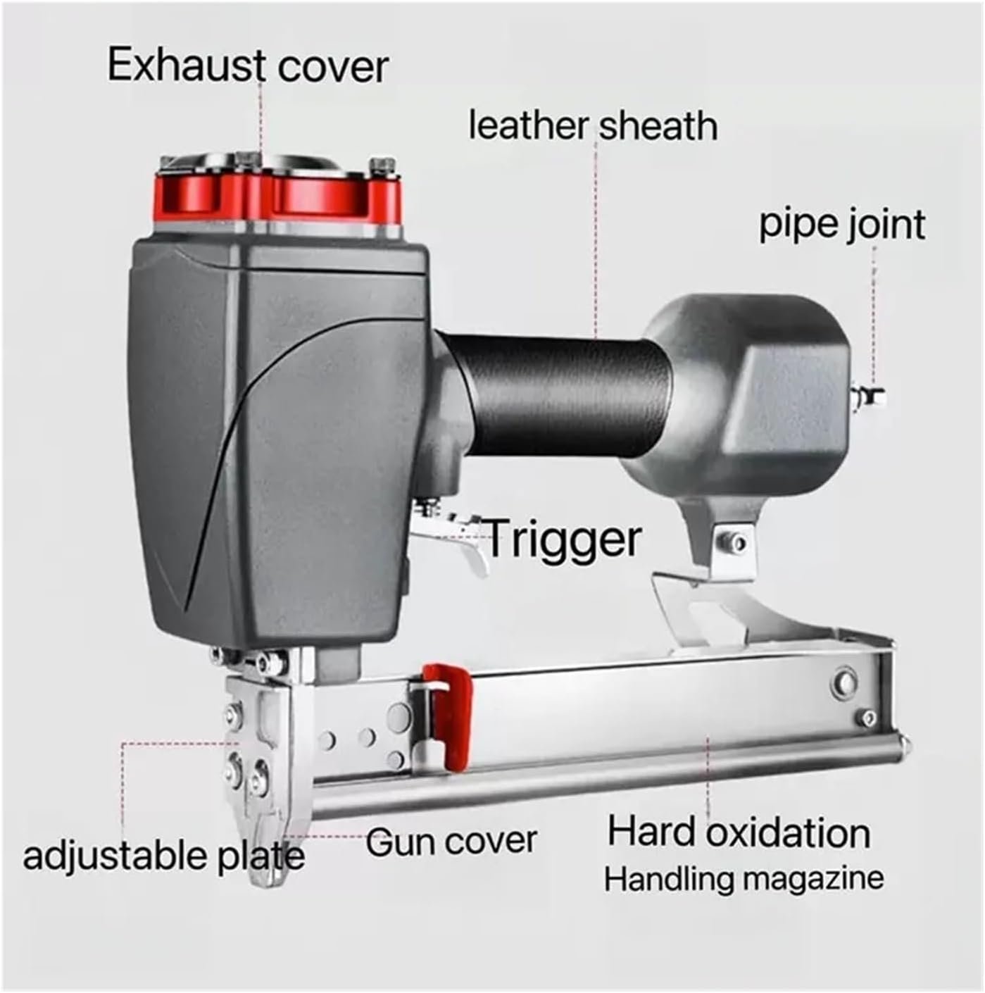 Pneumatic Power Nailer Decorative Tool 440KA Nail Gun Portable Nails Gun Stapler Suitable for Decoration Wooden Frame Making