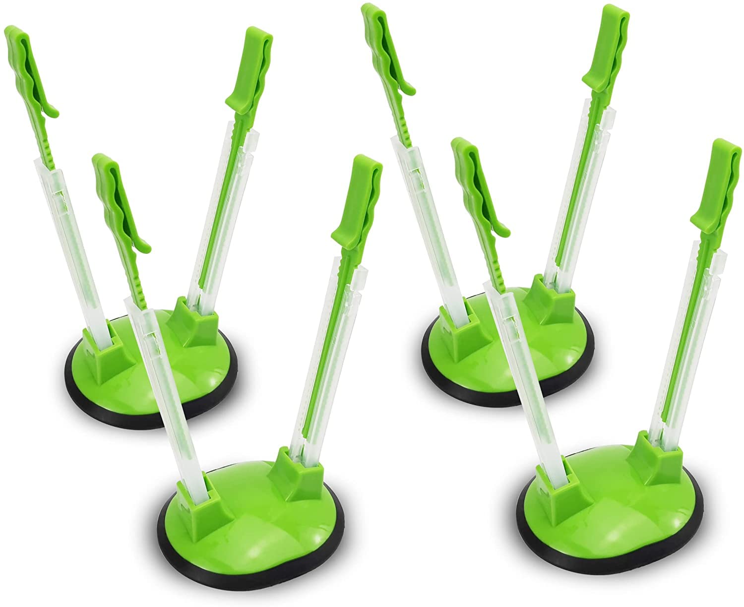 MIXDE 4 Pack Baggy Rack Holder for Food Prep Bag/Plastic Freezer Bag/Ziplock Bag Holder Stand, Meal Planning/prep Bag Holders