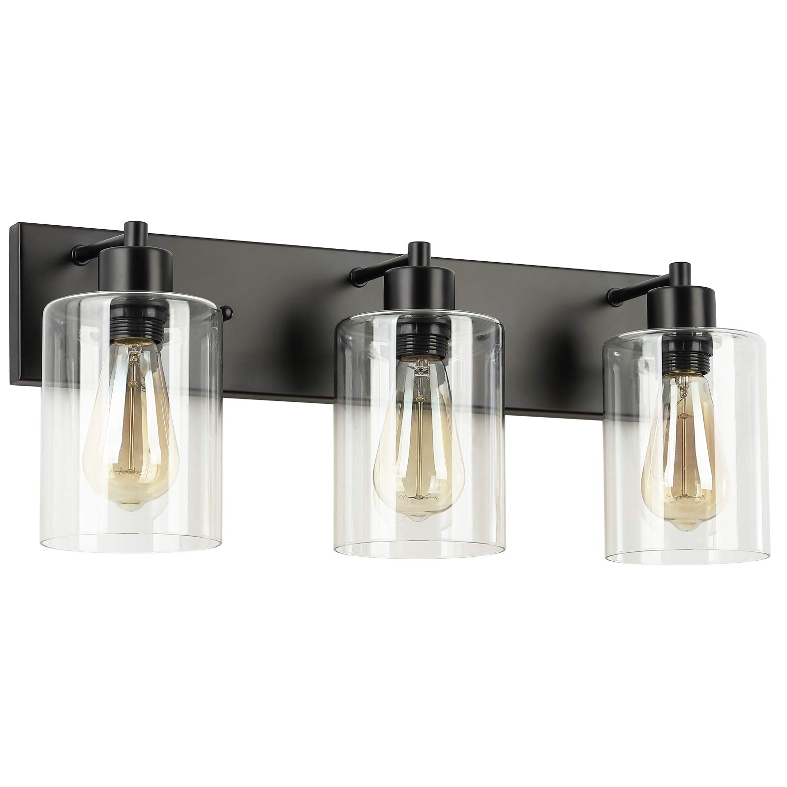 ZZ Joakoah® 3-Lights Bathroom Vanity Light Fixtures, Matte Black
