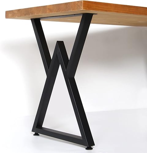 SSS Furniture Patas de metal para mesa, patas de escritorio de 28 pulgadas de alto x 20 pulgadas de ancho, patas de mesa de comedor resistentes en