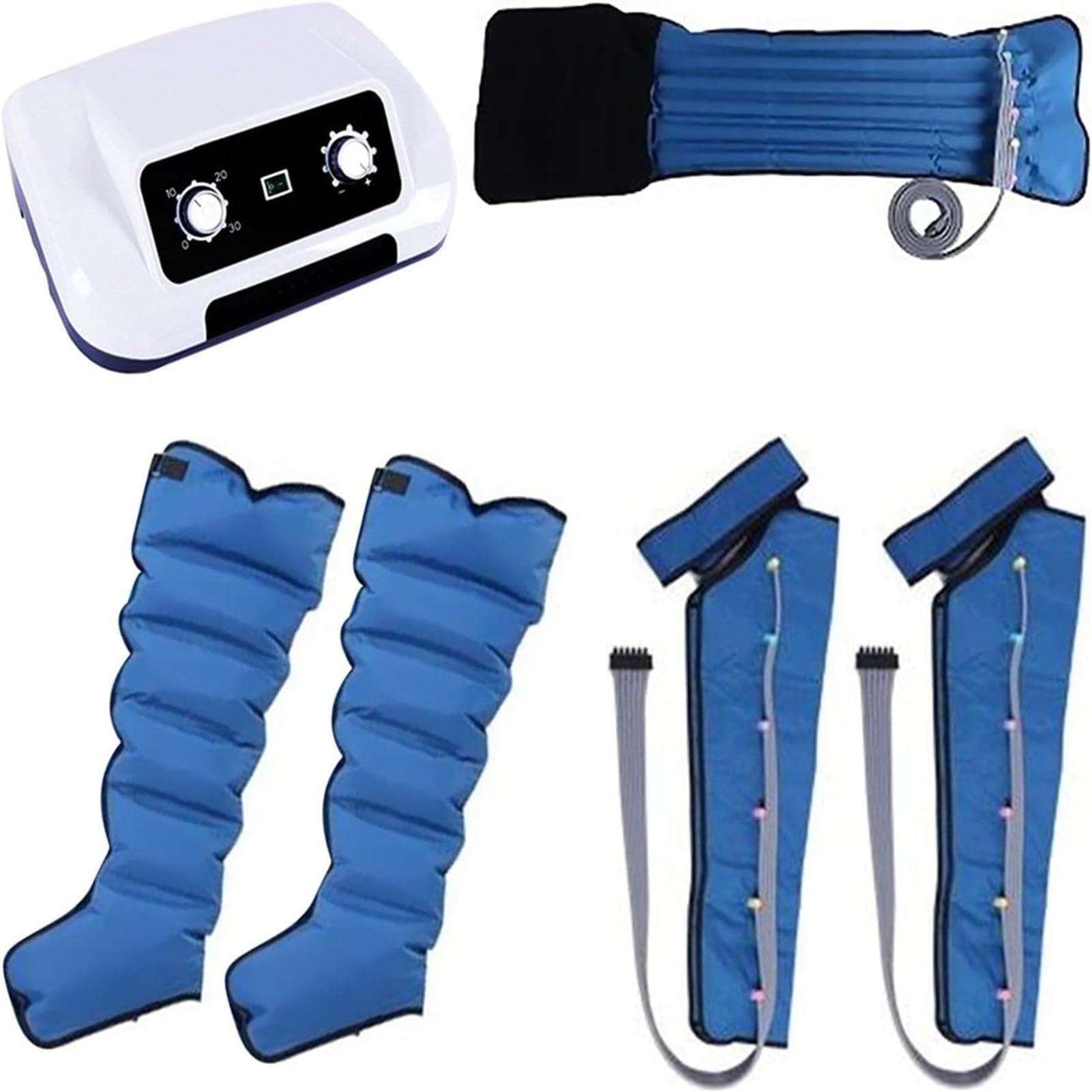 Massaggiatore Elettrico Compressione d'Aria per Gambali E Addome, 4/6 Camere Professionale d'Aria Pressoterapia Linfodrenaggio, Pressoterapia per Casa per Casa Braccio Vita Gambe