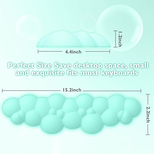 Miniatura 8 de Almohadilla reposamuñecas para teclado de videojuegos, soporte de palma de espuma viscoelástica, reposamuñecas ergonómico, para teclado de