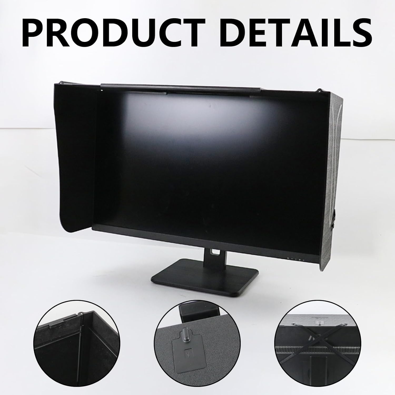 Cubierta para Monitor, Visera antirreflectante Ajustable de 41-71 cm para Monitor de Ordenador, Plegable y Reflectante, protección de la privacidad para la Oficina y los Videojuegos