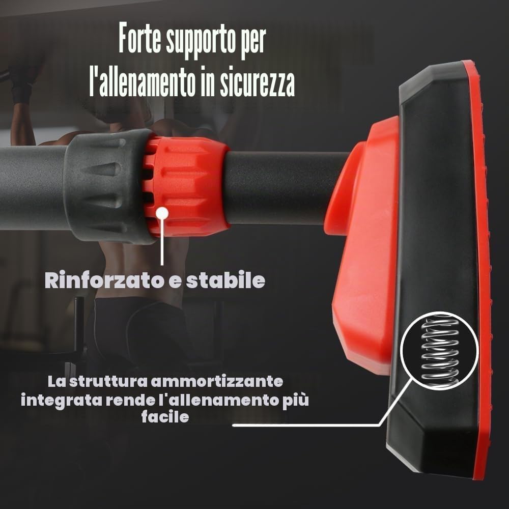 Barra per trazioni per telaio della porta, 70-90 cm/90-110 cm, senza viti, carichi fino a 250 kg
