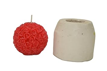 Niral Industries Silicone Rose Ball Candle Mould; 5.3 x 5.3 x 5.3 cm