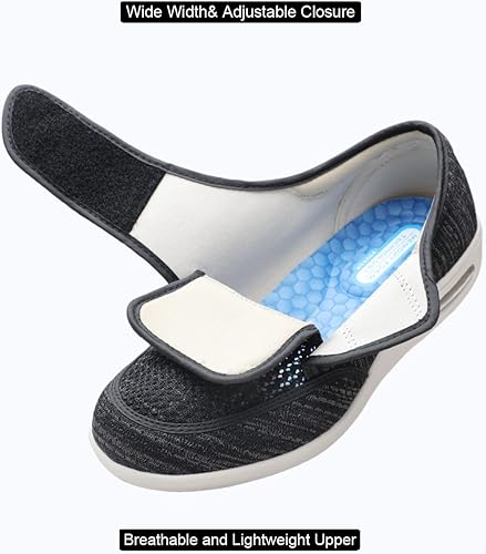 Miniatura 2 de YH SUCED Zapatos para diabéticos para hombres mayores zapatos casuales de ancho X ancho para hombres pies hinchados ajustables de gran tamaño