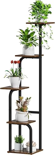 Miniatura 1 de Soporte para plantas de 5 niveles para interiores, estante para múltiples plantas, estante para macetas, estante de exhibición de macetas para
