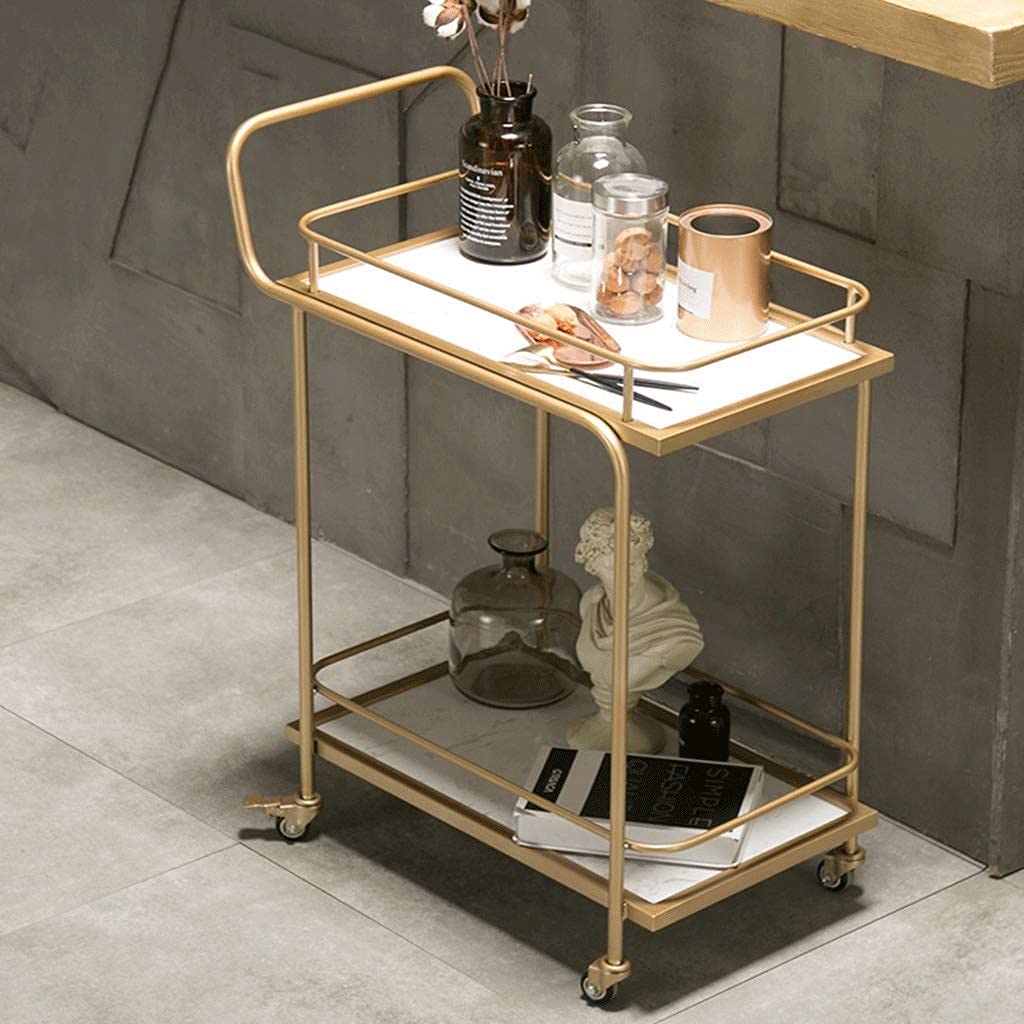 Carro de Cocina rodante para almacenar Vino con Carrito de Servicio y volquete para Barra.