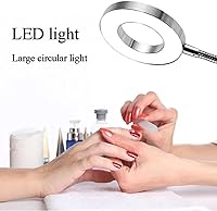 Vista 9 de Headerbs Lámpara de escritorio con clip, luz de lectura con clip, sujeción firme, 48 LED, protección ocular 5V 2A para el hogar (plata)