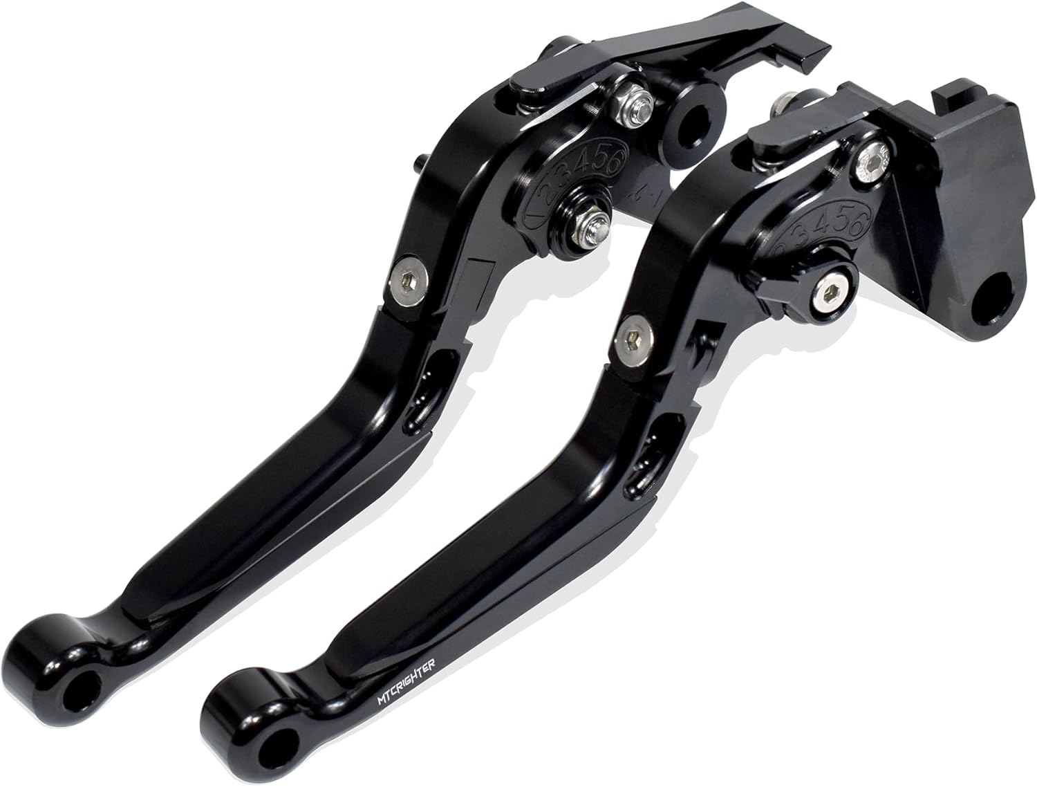 Retractable Foldable Brake Lever Clutch Lever for Triumph Speed Twin 900 Trident 660 Daytona 660 2021-2025, CNC Aluminum Alloy Made (Black)