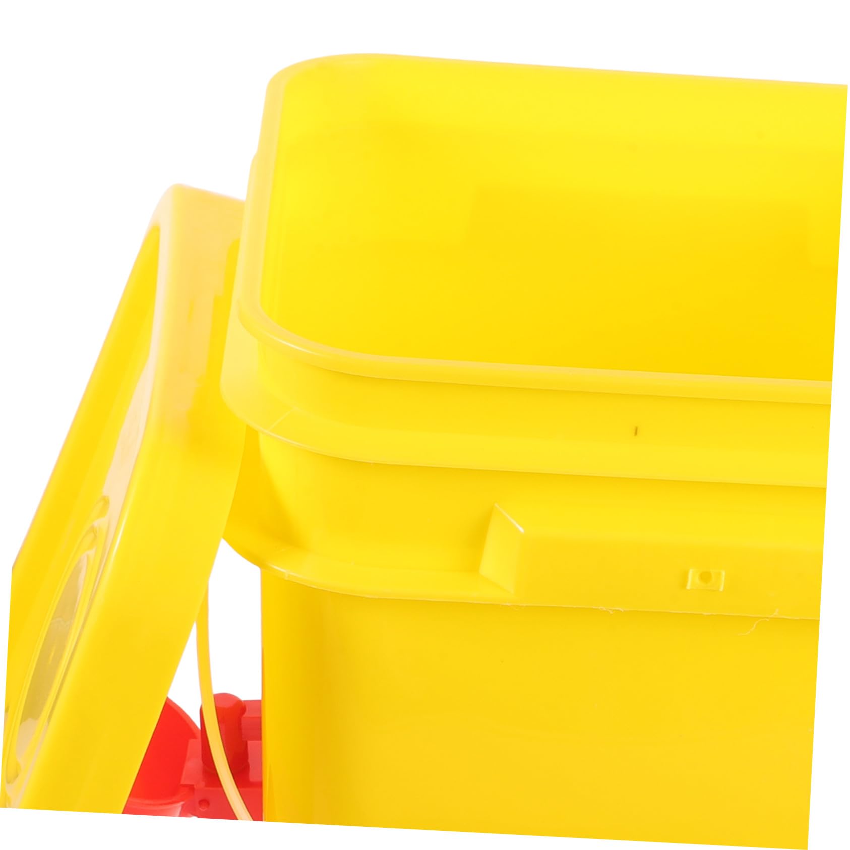 GALPADA Mangiatoia Automatica Scomparti Multipli in PE Giallo 12l per Pollame Facile da Pulire e Riutilizzabile per Alimentazione All'aperto di Galline e Pulcini