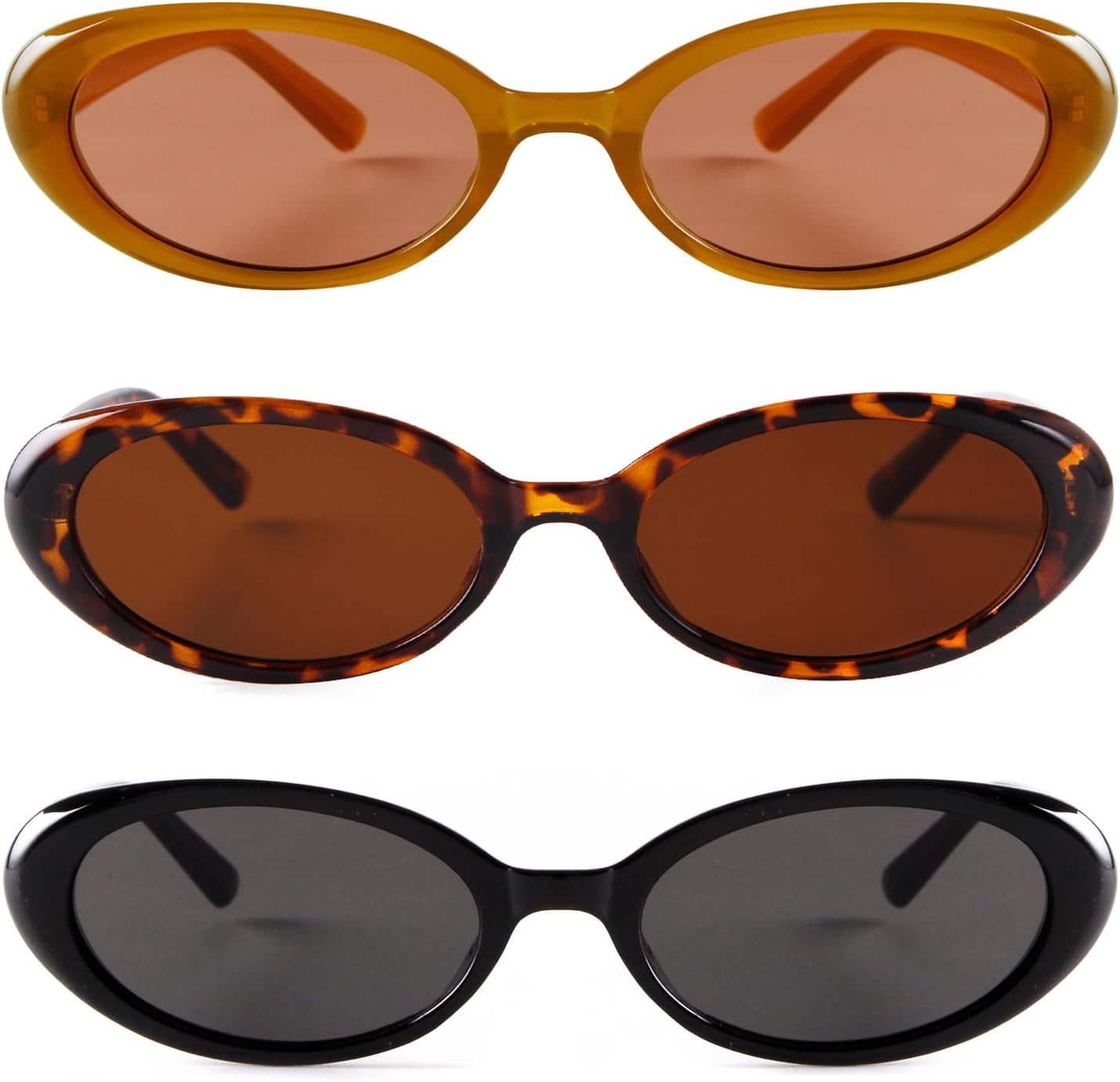 JUDOO Tiny Small 90s Sunglasses for Women Men Retro Oval Tinted Glasses