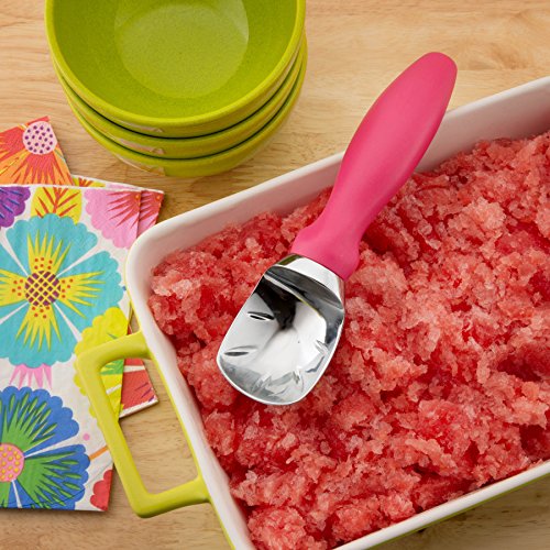 Spring Chef Ice Cream Scoop With Comfortable Handle, Professional Heavy Duty Sturdy Scooper, Premium Kitchen Tool For Cookie Dough, Gelato, Sorbet, Pink #TOP1