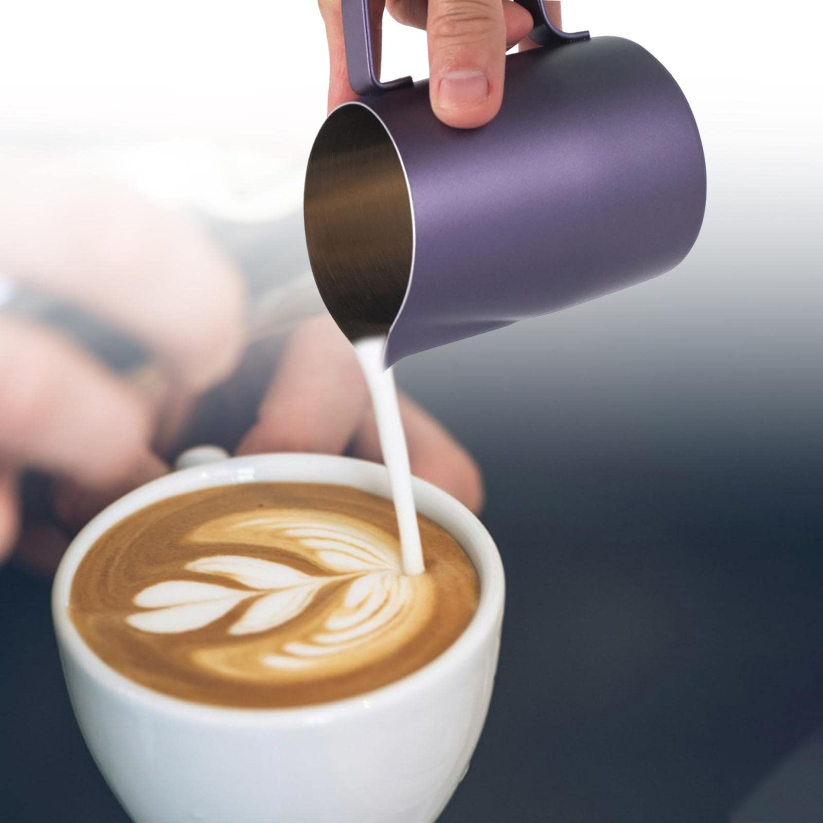 Pichet à lait en acier inoxydable, pichet à mousse, tasse à fleurs, mousseur à café, accessoires