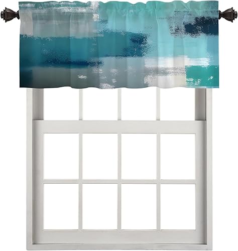 Miniatura 157 de Cenefas de cocina modernas con patrón de cobre marrón dorado para ventanas, cenefas opacas abstractas de marcas de arañazos y cortinas opacas