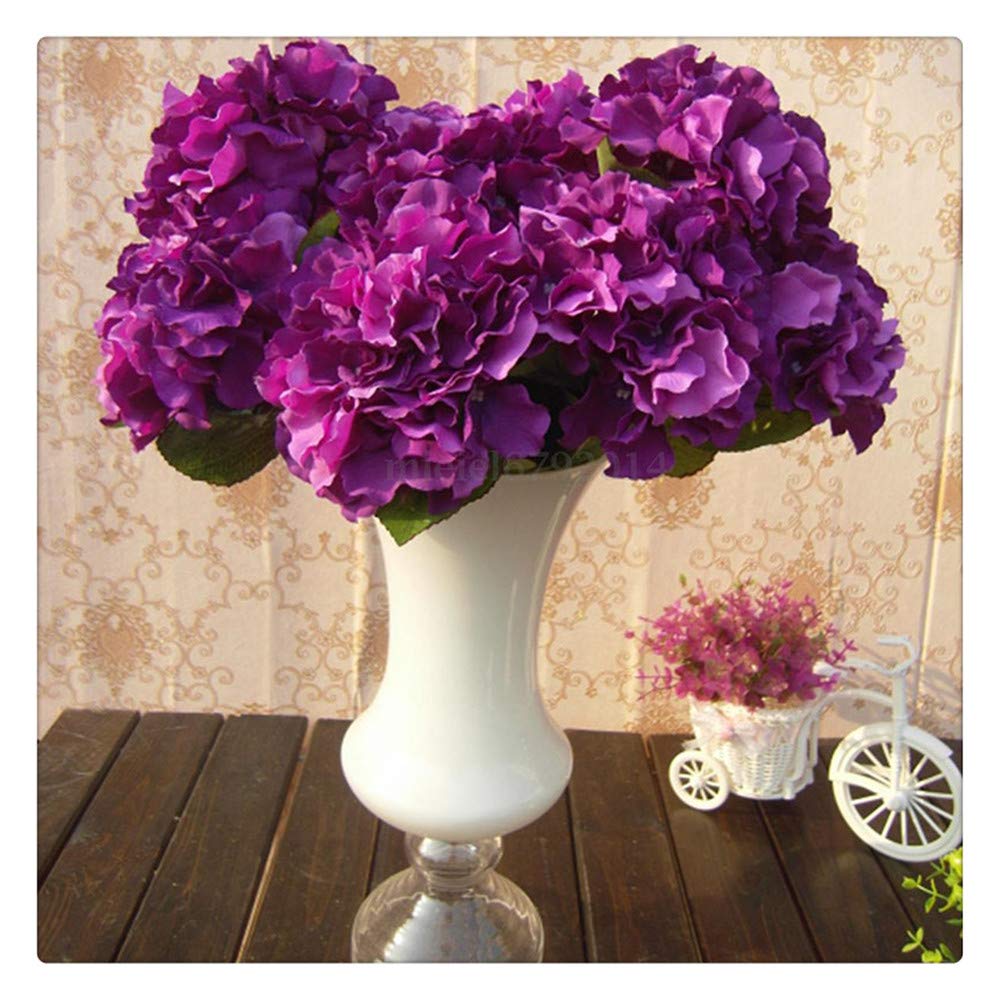 Fiori Artificiali Bouquet di Ortensie Fiore di Seta Tocco Reale Fiore Finto per La Tavola Decorazioni per Il Compleanno di Nozze per La Casa 50cm