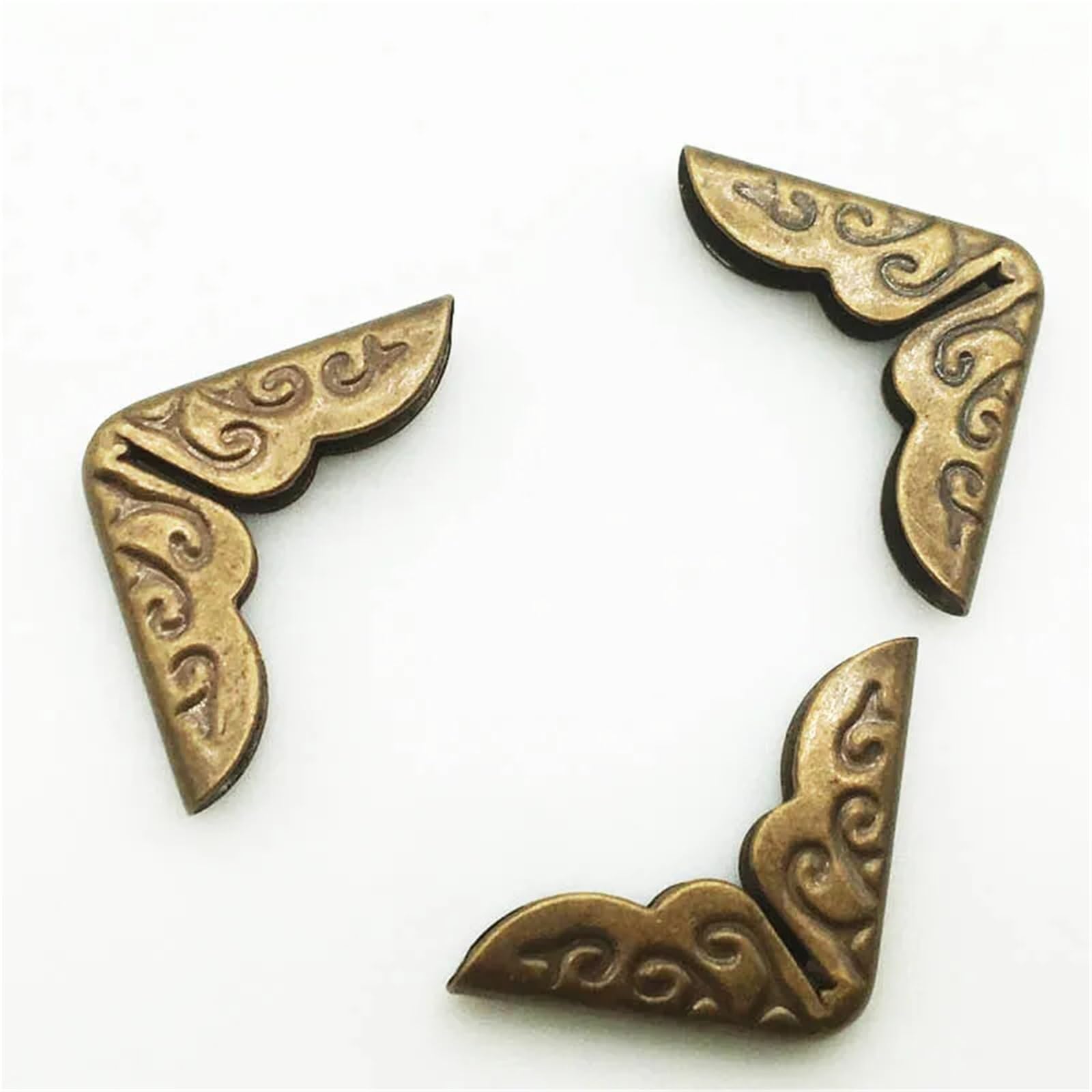 Fotoecken, 14 x 14 x 3 mm, bronzefarbene Metall-Buchecken für Fotoalben, Menüordner, DIY, Scrapbooking, Dekoration, Eckenschutz, 1000 Stück