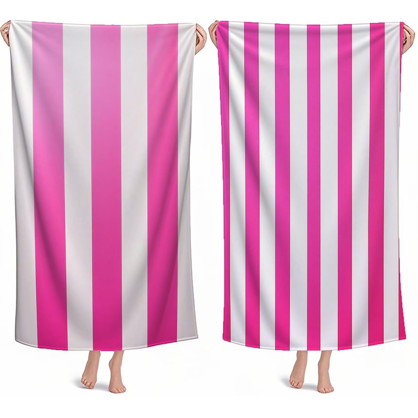 Ręczniki z mikrofibry w paski, duży ręcznik plażowy, 100 x 180 cm, ręcznik sportowy, szybkoschnący, chłonny, ręcznik plażowy, mata plażowa, koc piknikowy na podróż, kemping, do wakacji M-793