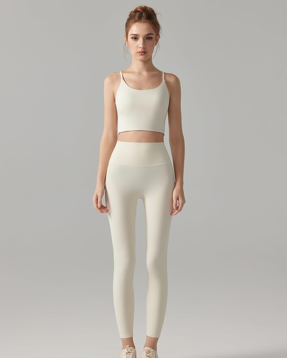 Womens Sports Bra Durable Strappy Workout Top Medium Support Padded Crop Tops, Tank Tops - Image 6