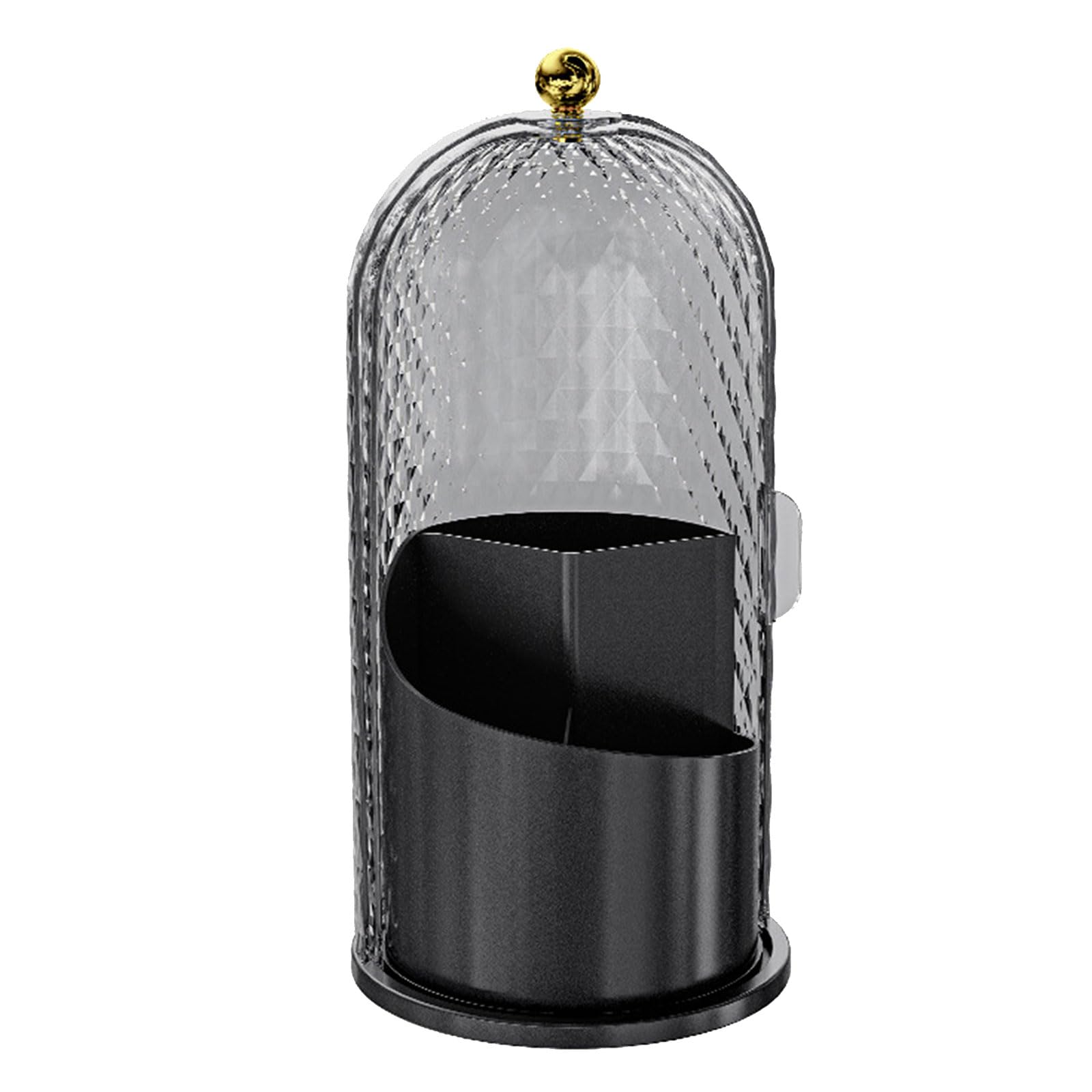 Sturdy 360 Degree Rotating Desktop Holder with Sliding Lid and Dustproof Covers for Bathroom Organization Dustproof Bathroom Storage