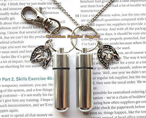 Horseshoe Urn Cremation Necklace and Keychain Jewelry - Horseshoe Cremation Necklace Jewelry -Ashes Necklace Jewelry - Memorial Jewelry-Horseshoe Cremation Locket