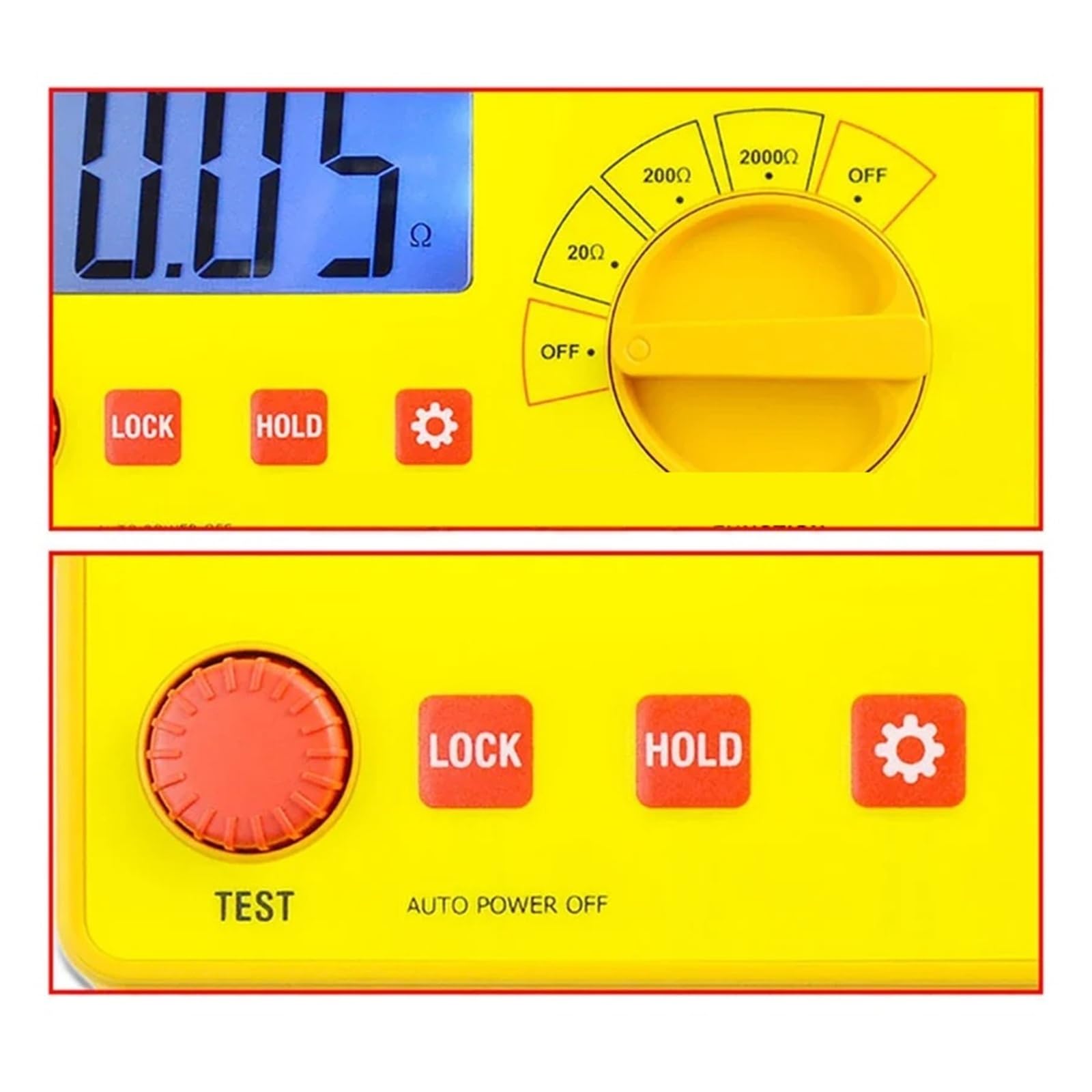 Medidor de impedancia de audio digital EM480B, rango de prueba: 20 Ω/200 Ω/2000 Ω, medidor de resistencia, megóhmetro Múltiples escenarios de aplicación