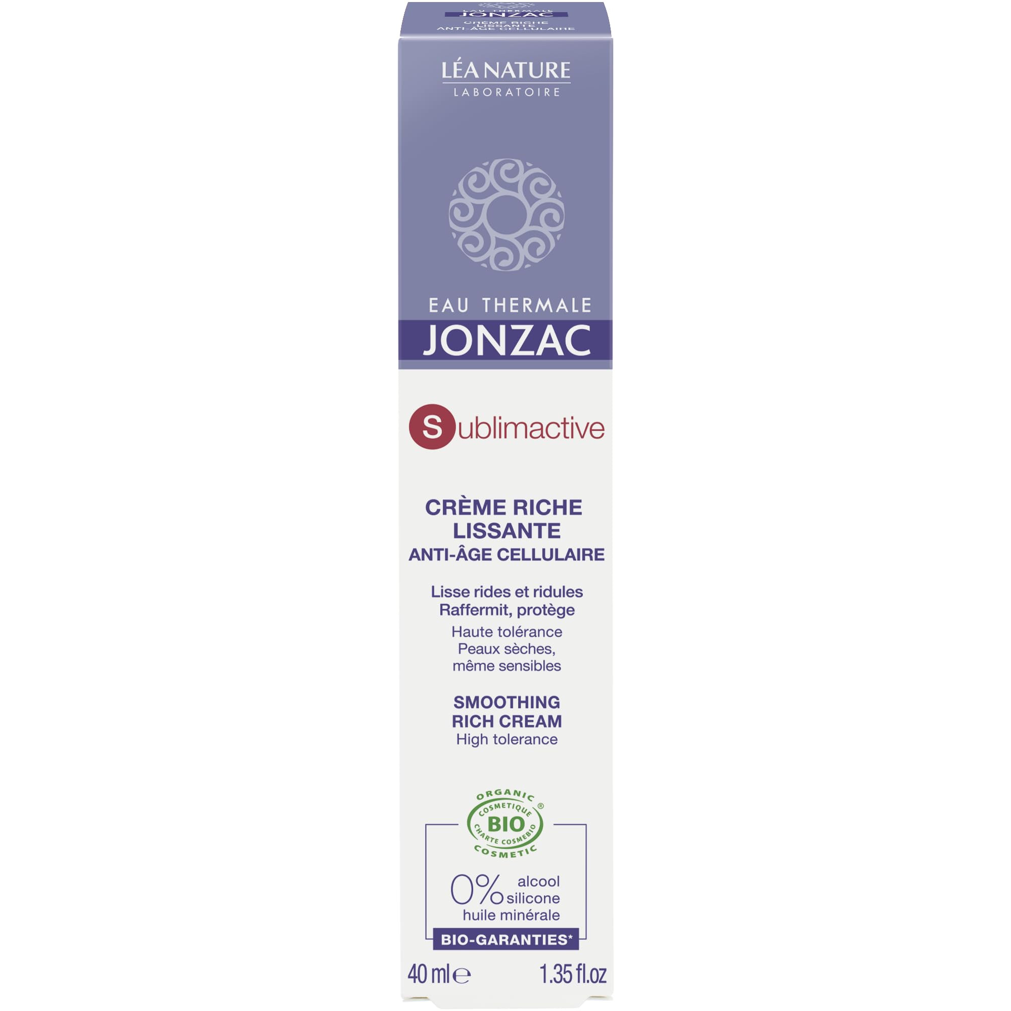 Water Thermal Jonzac®| Sublimaktywna rutyna do twarzy - Wygładzający bogaty krem (40 ml) + regenerująca pielęgnacja na noc (40 ml) | Gładkie zmarszczki i drobne linie | ujędrnia skórę | 99%