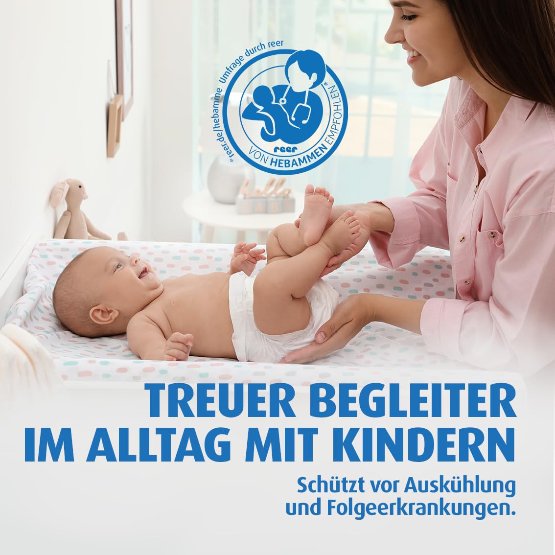 Reer FeelWell Air Heizlüfter für Babys 3in1 - Zuverlässig, Wärmend, Sicher - 2 Wärmestufen und Kühlfunktion, anthrazit