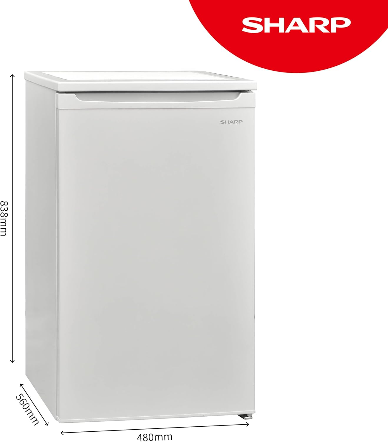 Sharp SJ-UE080M4W-EN Undercounter Fridge, with Icebox, E Rated, 48 cm, White 3 61W6HybTlbL. AC SL1500