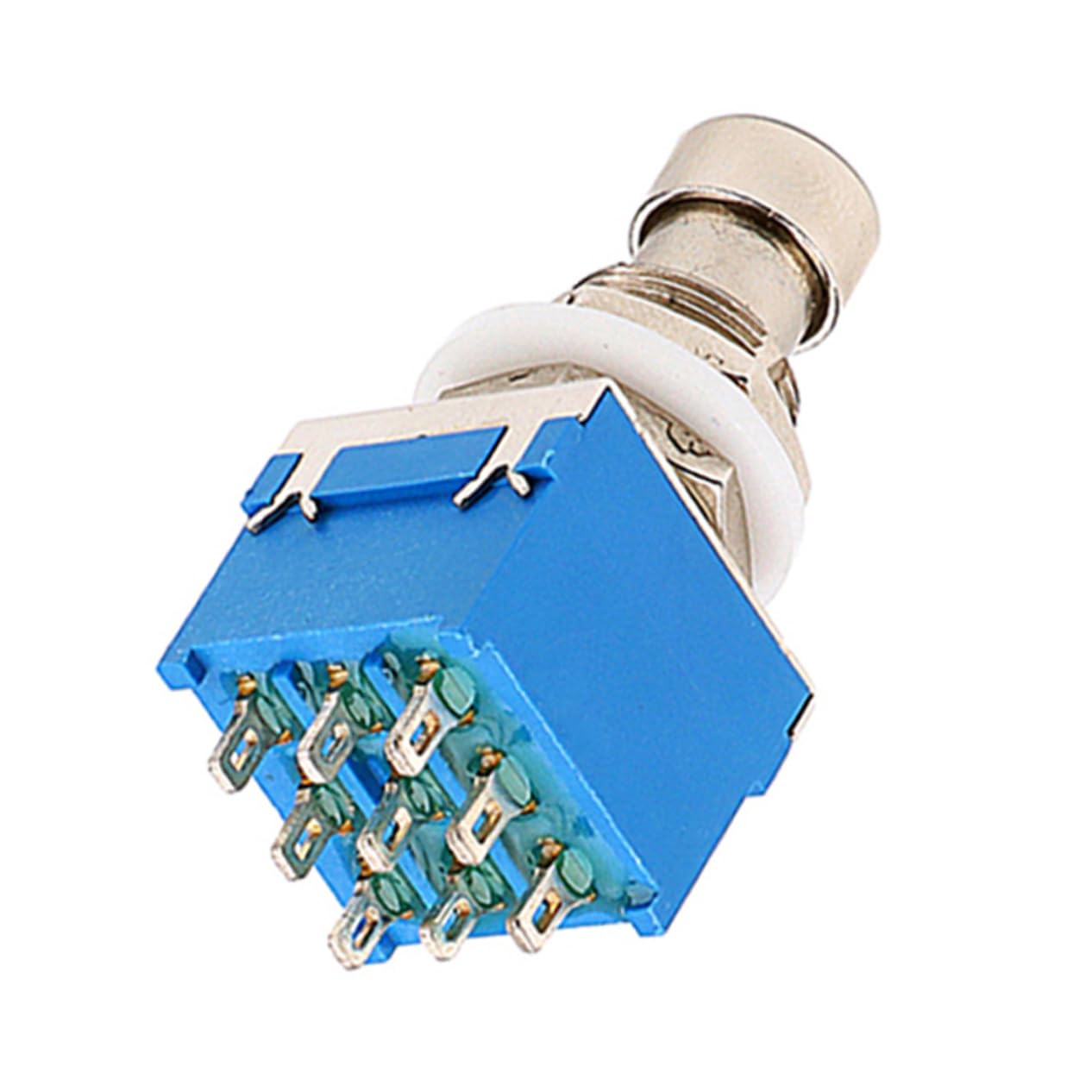 NULYLU 9-pin Guitar Foot Switch Pedal Momentary Switch for Guitar Effects Metal Guitar Part Blue Gn311