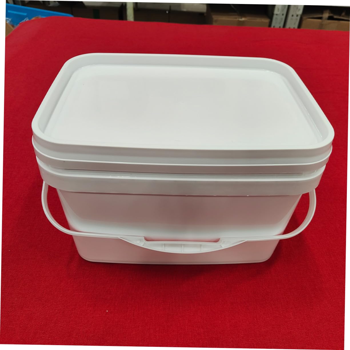 Secchio per Vernice 10l in Pp Bianco con Coperchio e Maniglia, Contenitore Facile da Trasportare per Imbianchino e Conservazione Multipurpose
