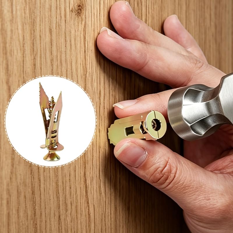 20 Sets Drywall Self Drilling Anchors with Screws, Carbon Steel Hollow Wall Anchor Kit for Hanging Objects - No Pre Drill Needed