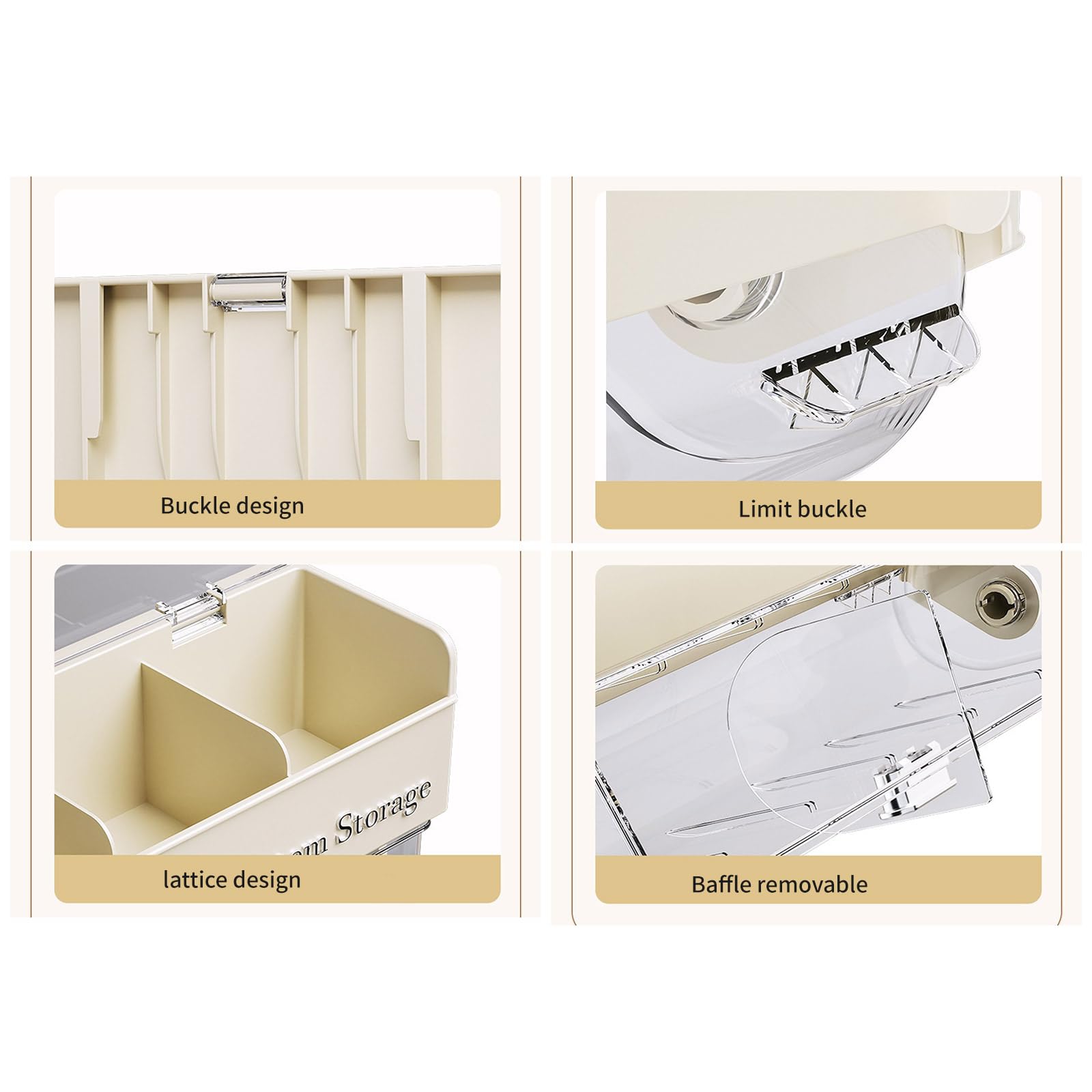 Scatola portaoggetti alla moda salvaspazio per biancheria intima con design chiaro e scomparti personalizzabili per l'uso quotidiano, organizer per calzini