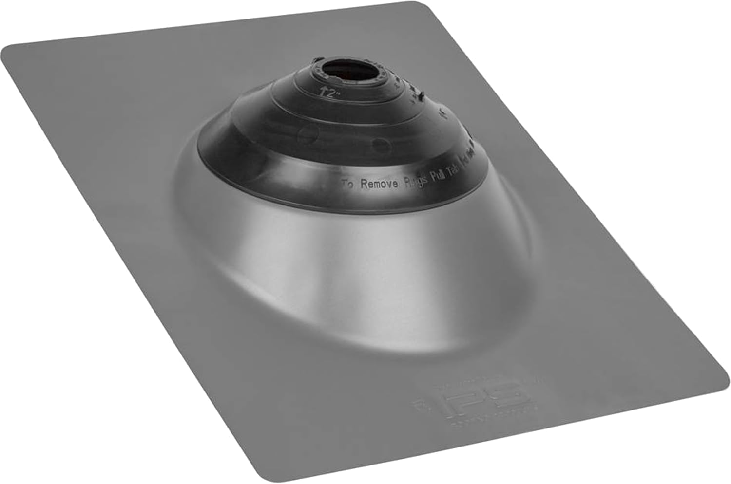 Water-Tite 81880 Multi-Size 4N1 Roof Flashing, 18-by-18-Inch Galvanized Steel Base with PVC Collar, for 1-1/4- to 4-Inch Pipes, Mill Finish