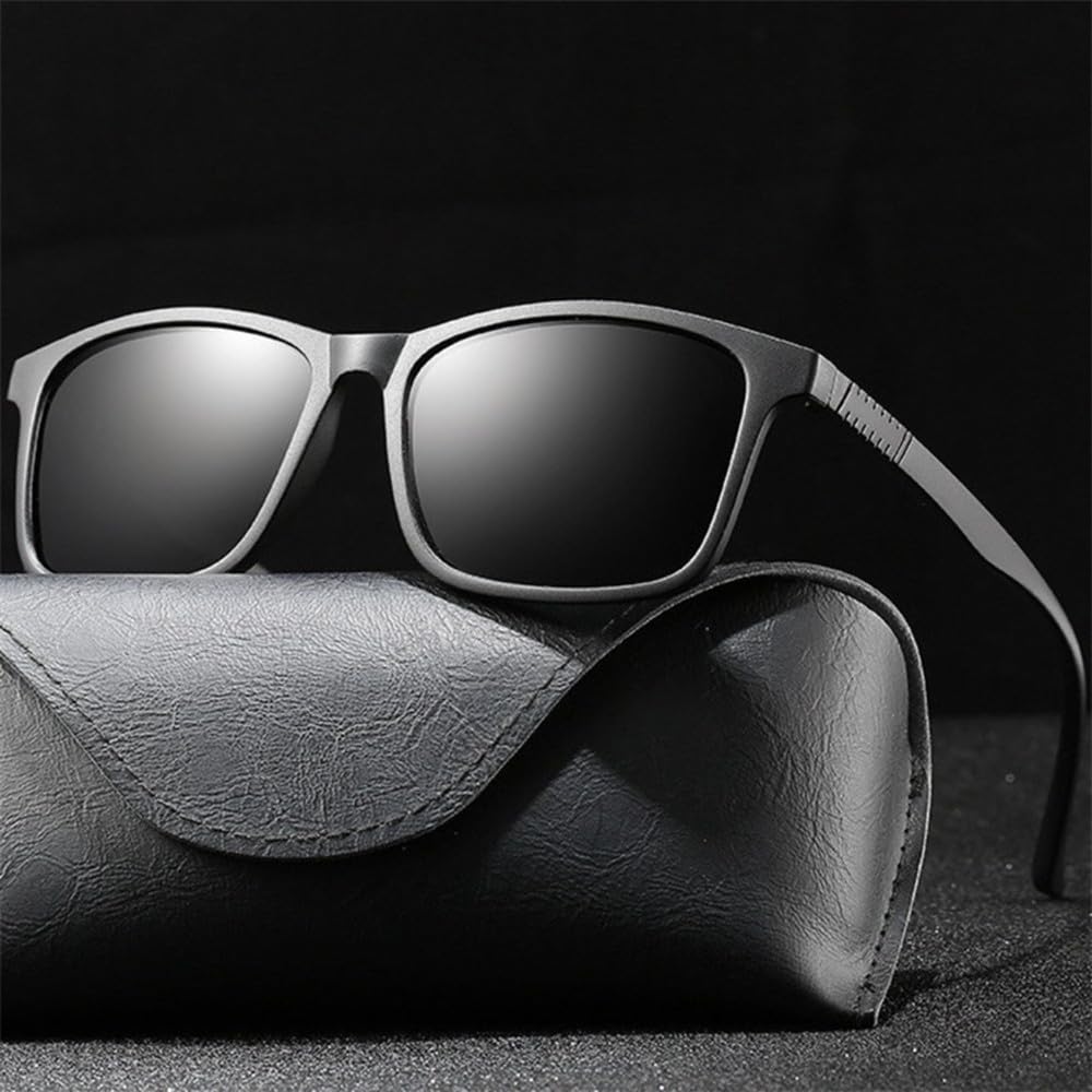 Gafas de sol para hombre con montura TR, polarizadas, amarillas, para conducir, pesca y deportes, con protección UV4.