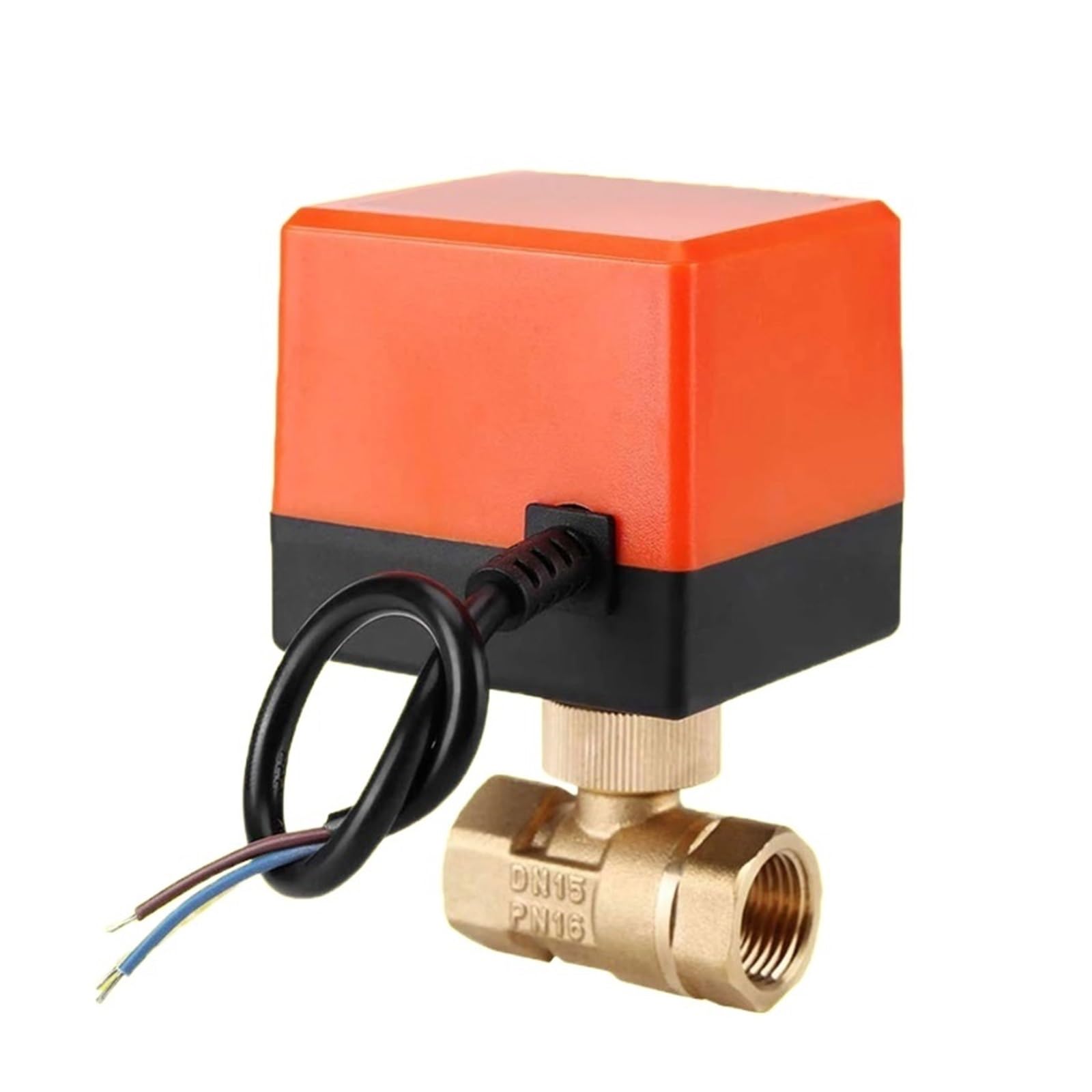Zmotoryzowany elektryczny 2-drogowy mosiężny zawór kulowy DN15 DN20 DN25 DN32 40 50 AC 2-drożny 3-przewodowy z kablem siłownika do gazu, wody, oleju(DN25,24)