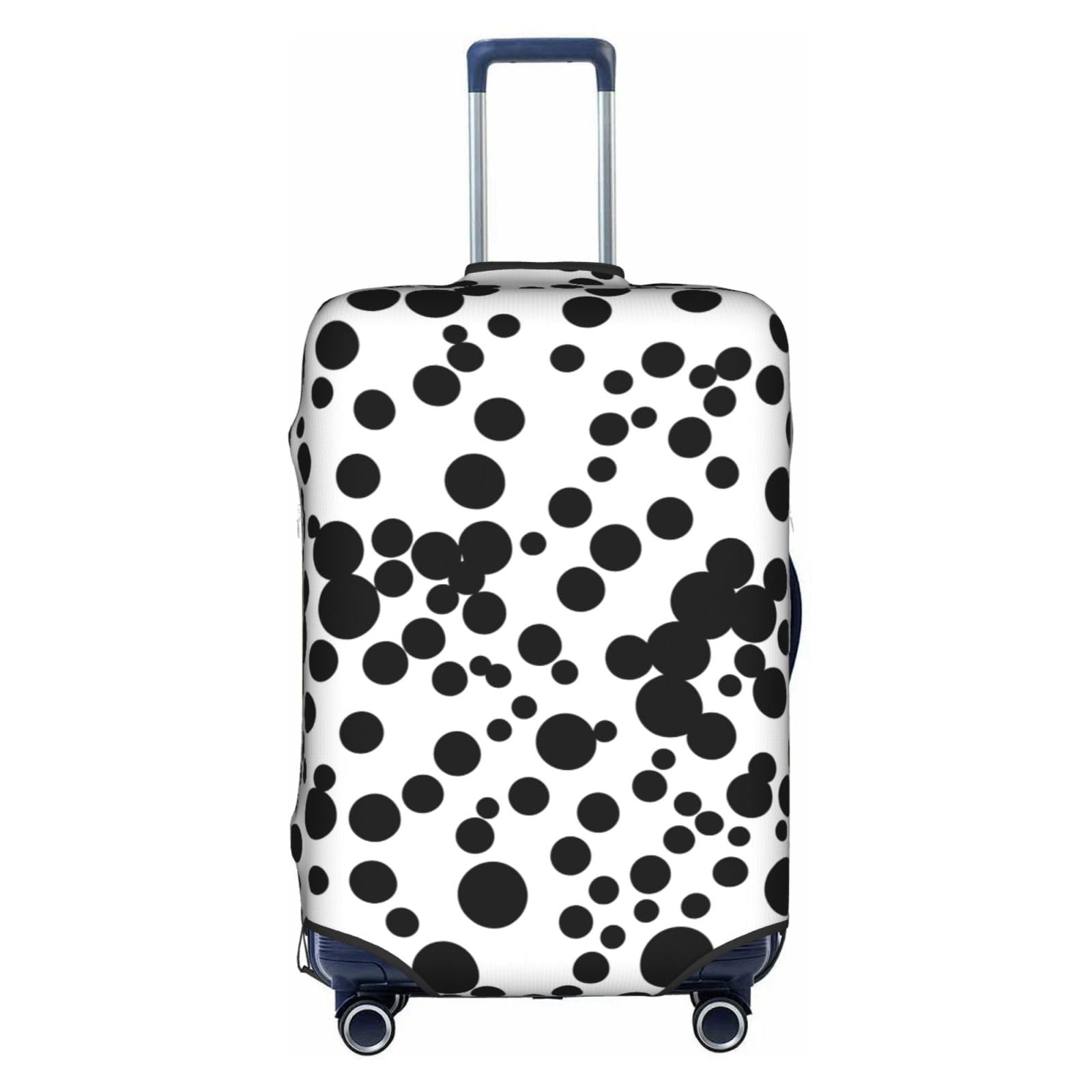 Housse de protection en polyester lavable blanc à pois noirs, taille Large - 8