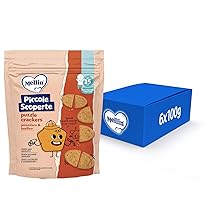 Mellin – Puzzle Crackers Pomodoro e Basilico, Snack per Bambini dal 15° Mese Compiuto, Senza Sale Aggiunto – 6 Confezioni da 105 grammi (Totale 630gr)
