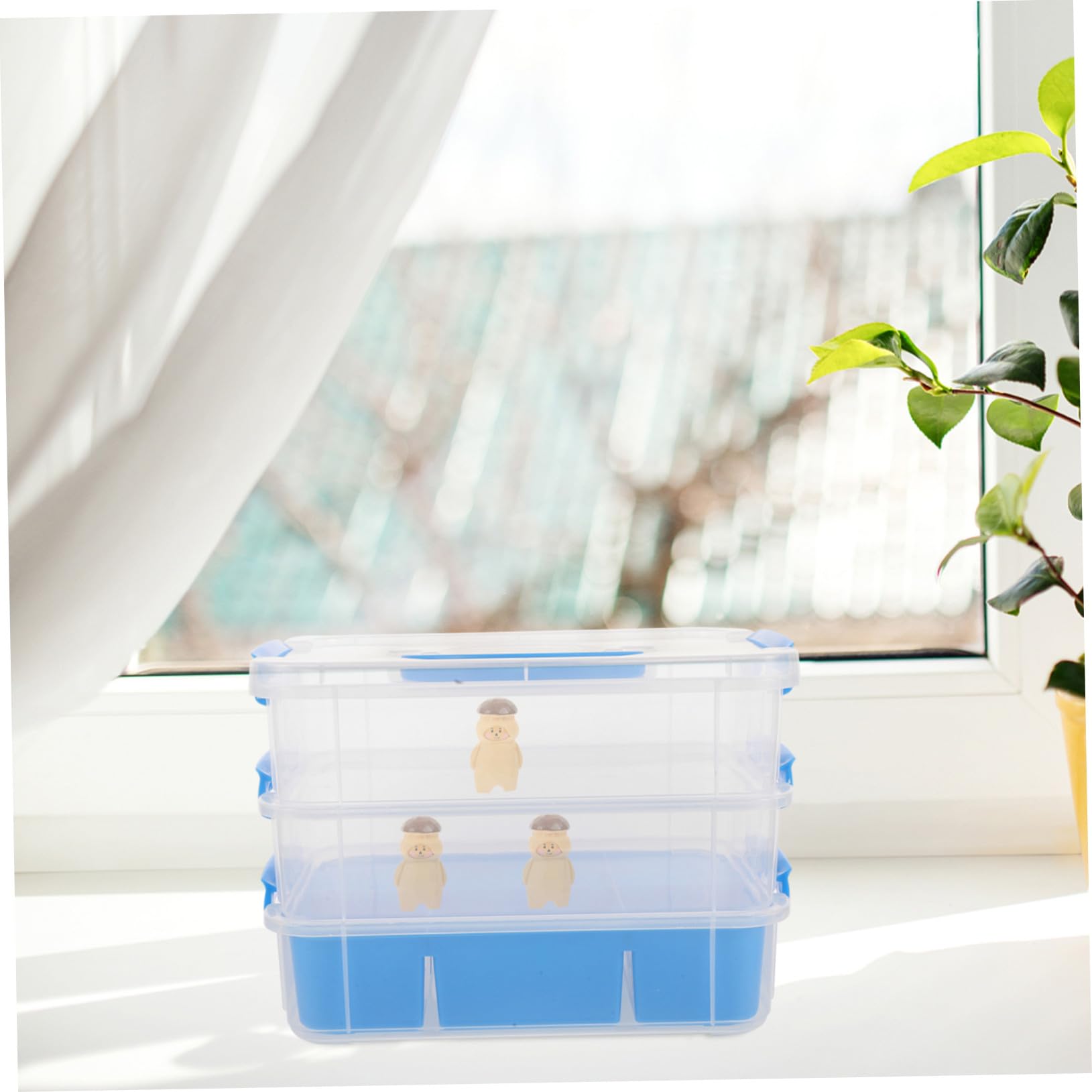 ULTECHNOVO Transparente Stapelbare Aufbewahrungsboxen aus Kunststoff für Spielzeug Bastelbedarf Puzzles und Perlen Praktische Ordnungslösung für Zuhause und Schule