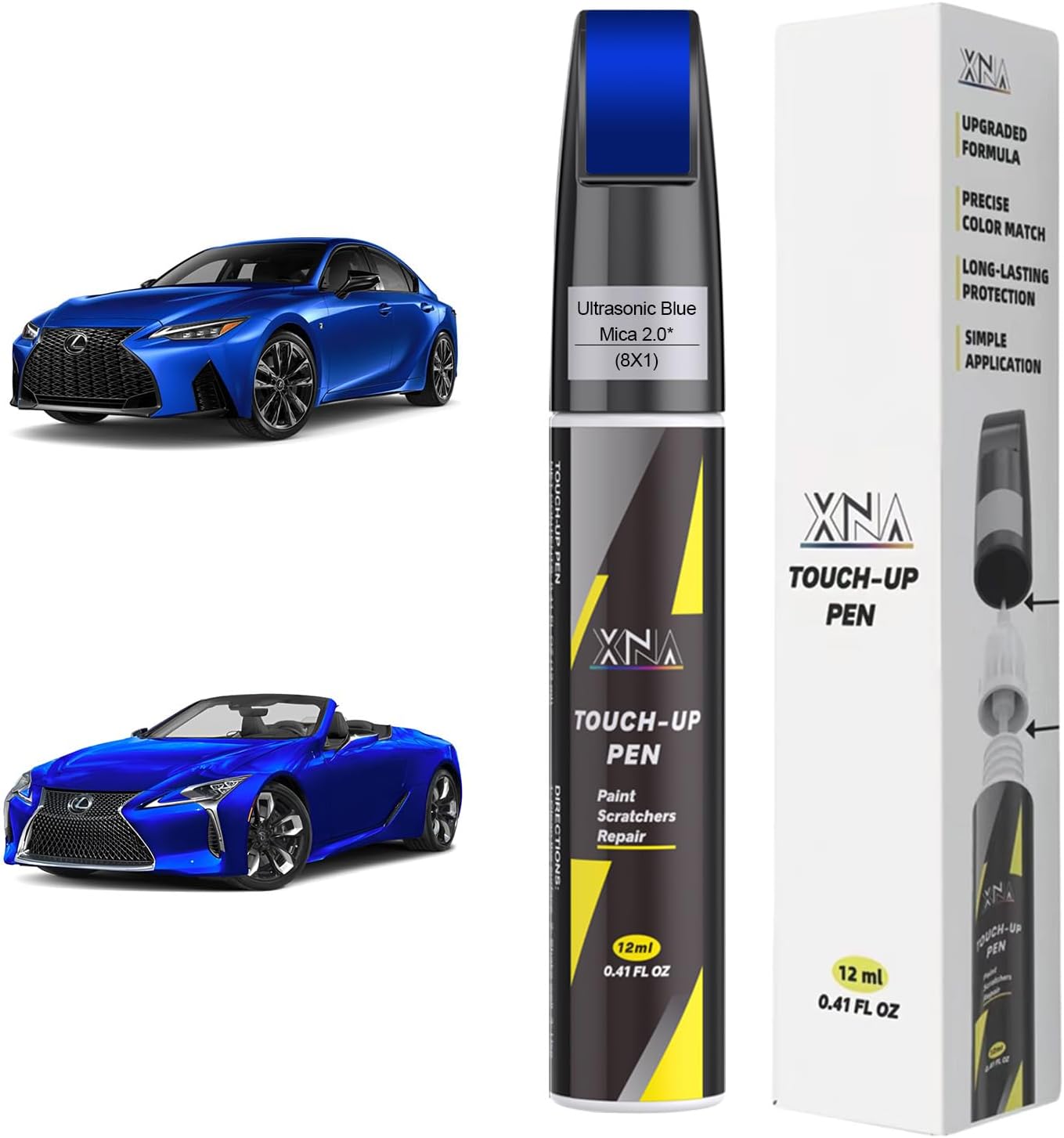 XNA Moonbeam Beige Metallic(4X8) for Lexus Touch Up Paint, Car Scratch Remover for Nicks and Chips Repair, 2-In-1 Quick & Easy Fix Car Scratch Repair Kit with Exact Color-Matched