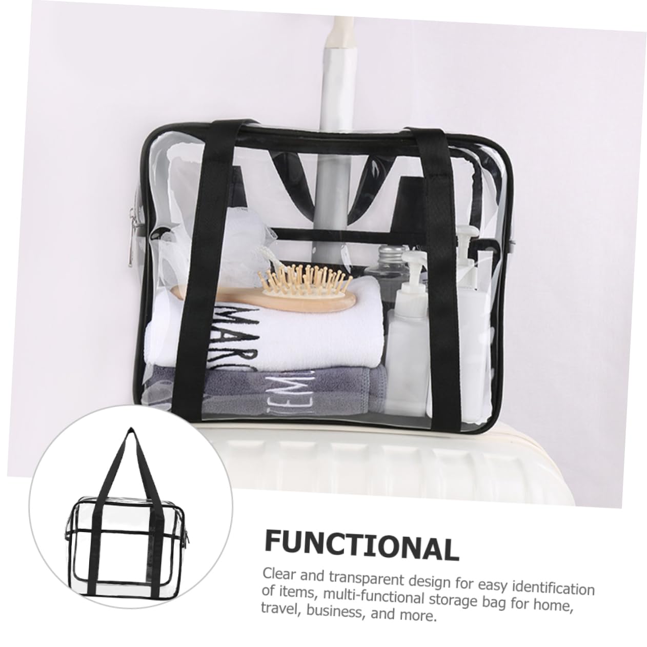 Borsa Viaggio Trasparente Borsa Per Trucco Portatile Trasparente Organizer Per Articoli Da Toeletta