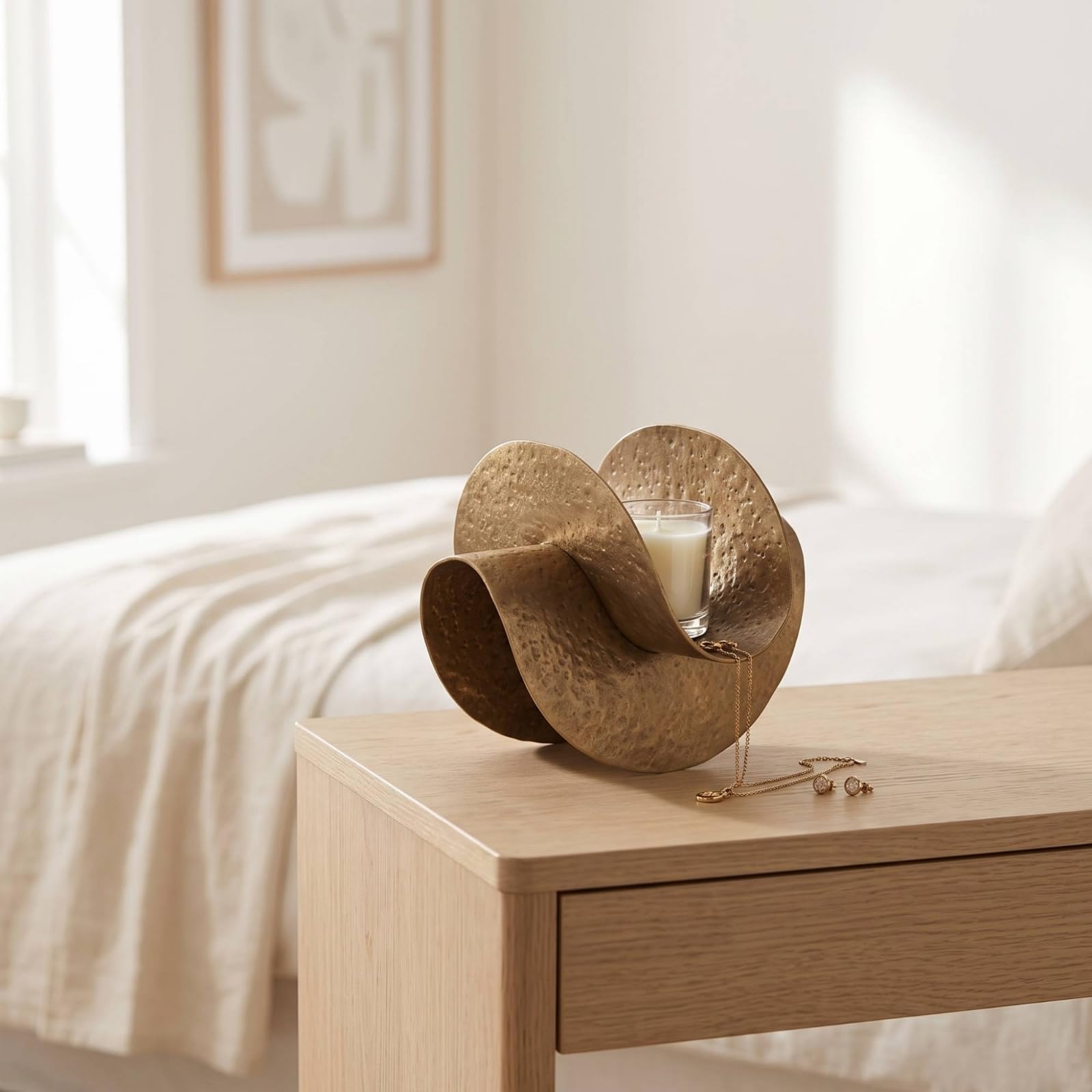 rockible Oggetto Decorativo in Alluminio Argentato Accento Decorativo Cilindrico Geometrico Scultura da Tavolo per Amanti Del Design, Soggiorno, Ingresso