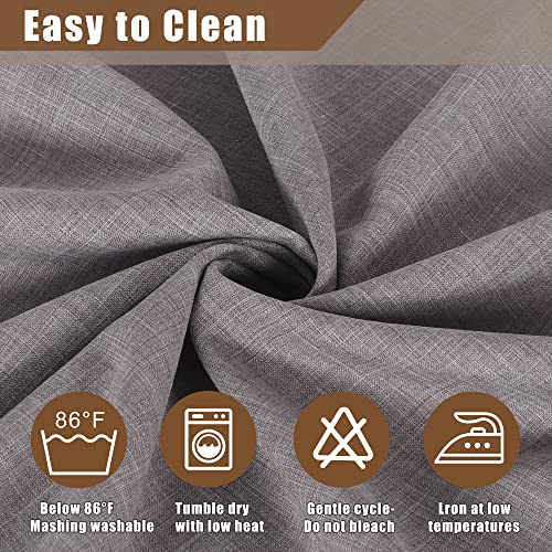 Fitable Linen Textured Square Tablecloth Washable Fabric Table Cloth For 4 Ft Card Table/Coffee Table, Kitchen Table Cover For Dining, Party, Farmhouse (Stone, 54 X 54 Inch) #TOP4