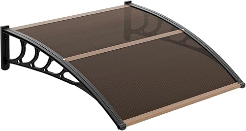 Vista 74 de VINGLI - Toldo para puerta y ventana para exteriores, 30 x 40 pulgadas, cubierta de policarbonato para puerta de patio, para protección del sol