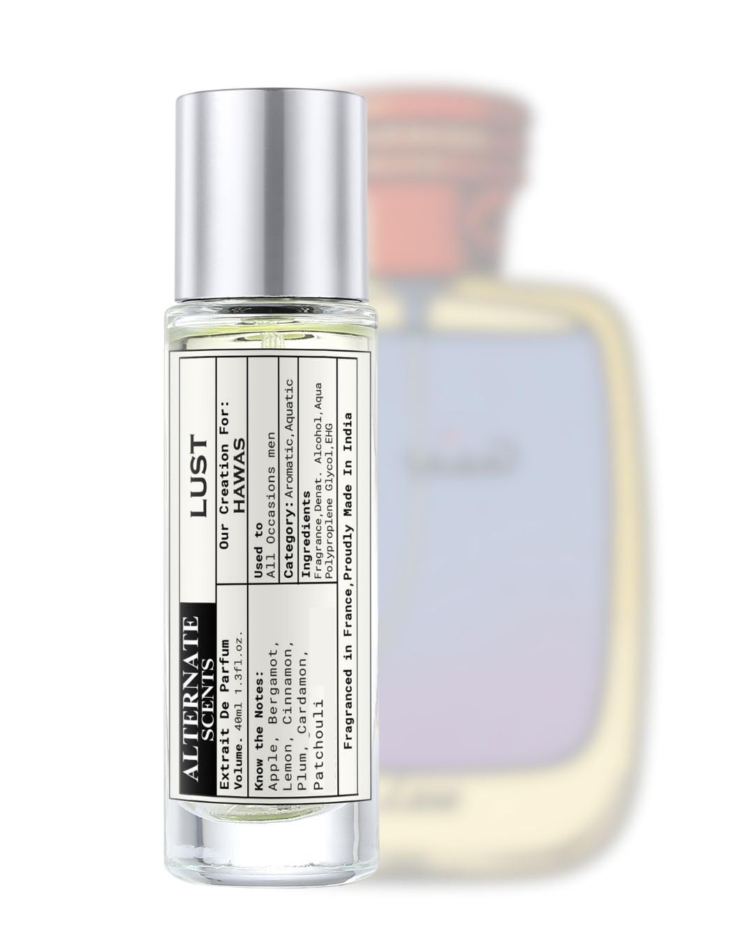 Alternate Scents LUST Long Lasting 40ML Perfume For Men |Strong& long Lasting with 30% Oil Concentration| Fresh Fruity-Aquatic | Fragrance From France-picture-48