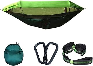 Hammock Chair Swing Seat Leisure Swing Single Double Outdoor Hammock Swing with Net Cover Portable Camping Camping Hammock Indoor Outdoor Backyard Swing Chair Garden Hammock Swing Chair (C)