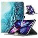 Produktbild TiMOVO Hülle für New iPad Pro 11 inch 2021 (3rd Gen), PU Lederhülle 90° Drehbar Multi-Winkel Hülle Auto Schlaf/Wach Ständer Kompatibel mit iPad Pro 11" 2021 - Vergoldend