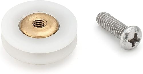 Miniatura 5 de Rodillos/corredores/ruedas de repuesto para puerta de ducha ranurados de 0.748 in de diámetro (0.748 in-8 cs)